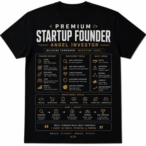 Premium Startup Founder Angel Investor Polo Shirt