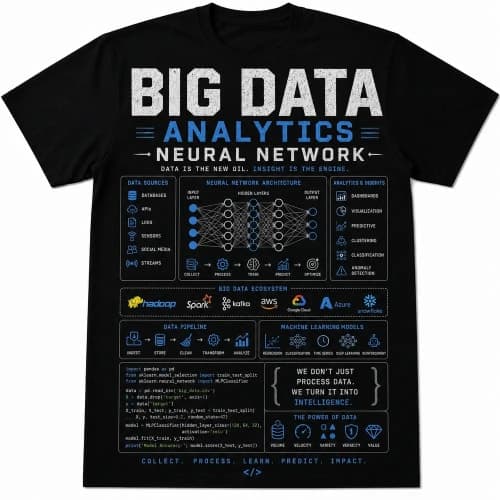 Big Data Analytics Neural Network Oversized T-Shirt