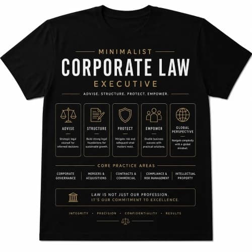 Minimalist Corporate Law Executive T-Shirt