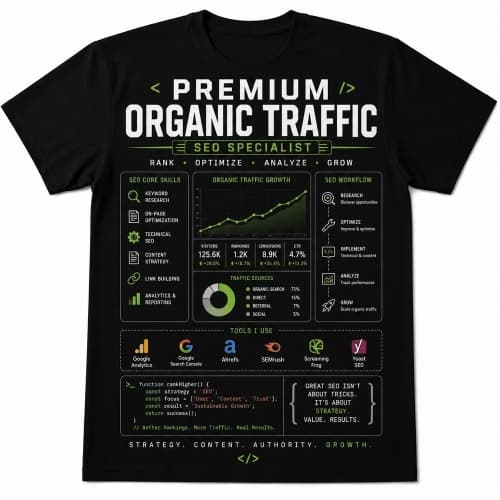 Premium Organic Traffic SEO Specialist T-Shirt