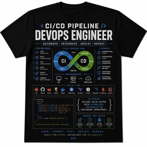 CI/CD Pipeline DevOps Engineer Oversized T-Shirt