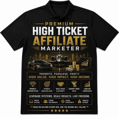 Premium High Ticket Affiliate Marketer Polo T-Shirt
