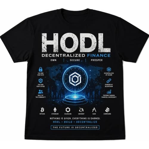 HODL Decentralized Finance Blockchain T-Shirt