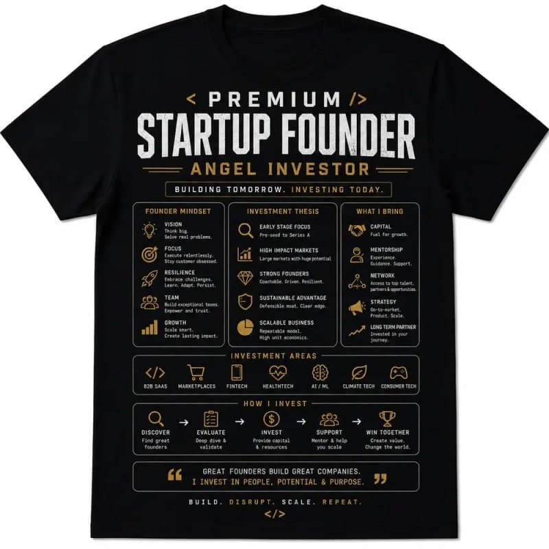 Premium Startup Founder Angel Investor Polo Shirt