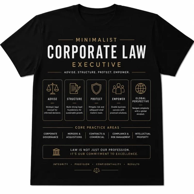 Minimalist Corporate Law Executive T-Shirt