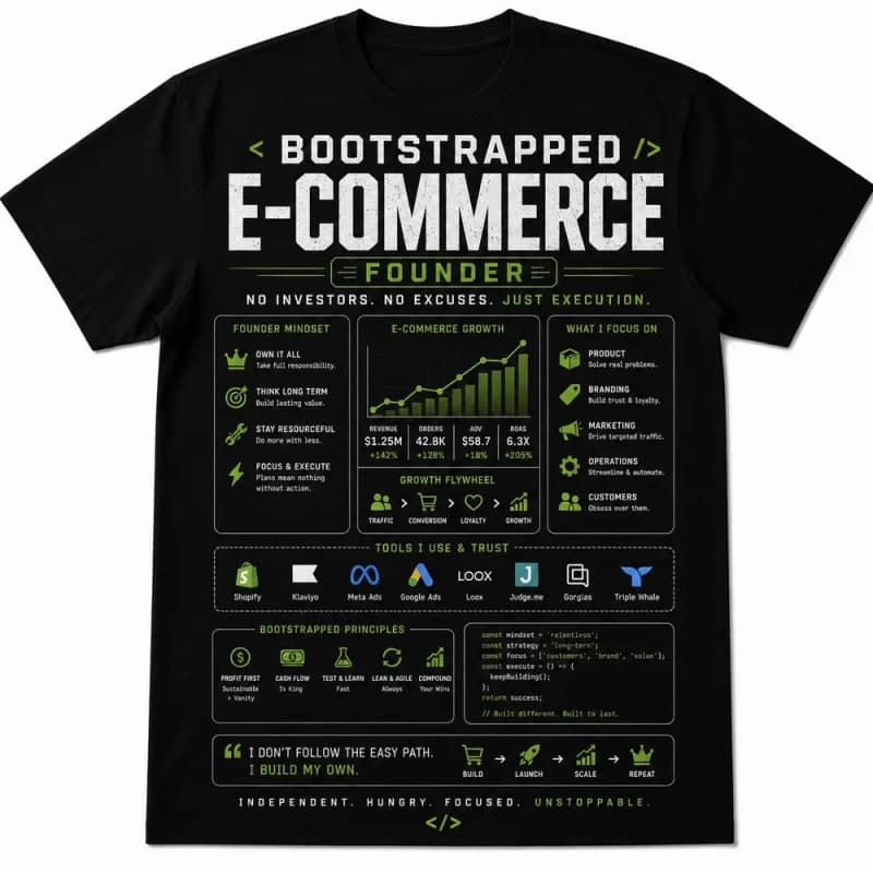 Bootstrapped E-Commerce Founder Oversized T-Shirt
